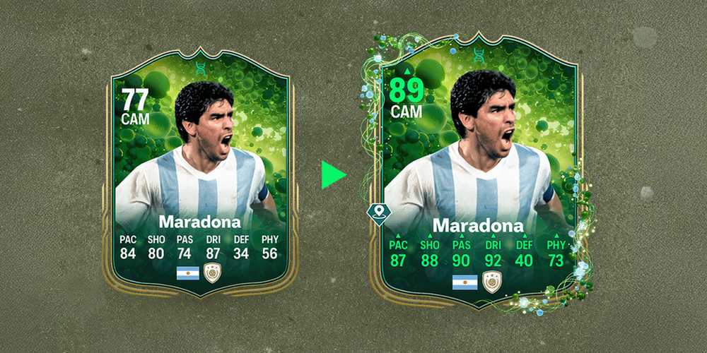 Upgrading Maradona Ultimate Team Card