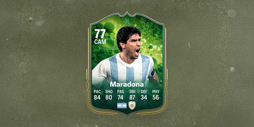 Maradona 77 Rated Card